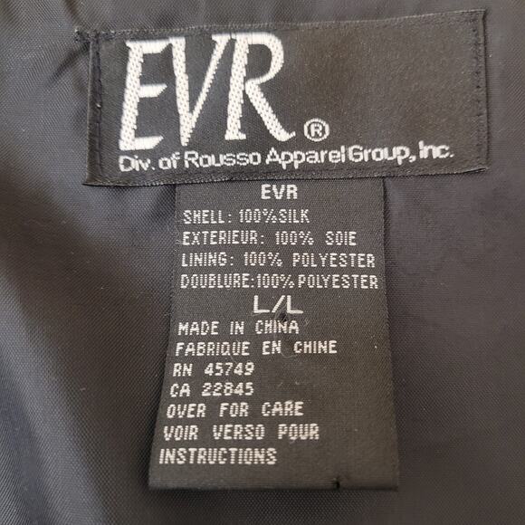 Vintage EVR 100 % Silk Patchwork Animal‑Print Bomber Jacket L Lined Zip Front - Picture 7 of 13